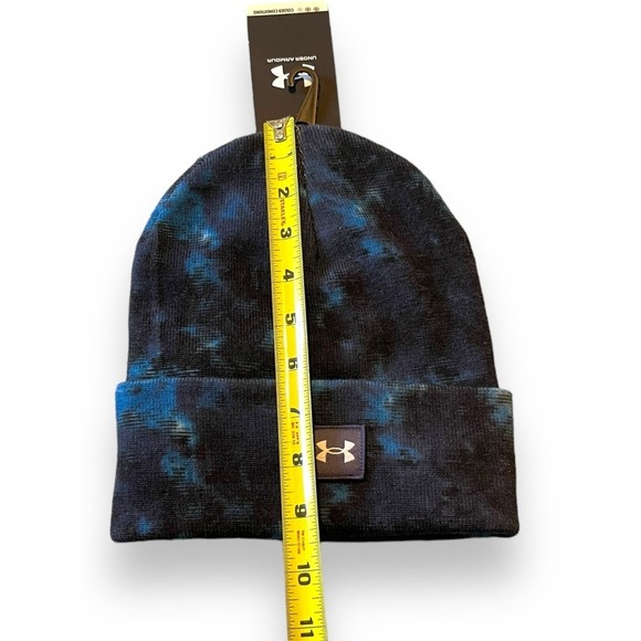 NWT Under Armour Halftime Printed Beanie Colder Conditions Tie Dye Men's Blue OS - Picture 8 of 9